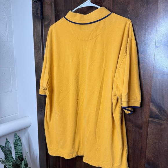 Vintage Seattle Cotton Works Polo Shirt in Yellow and navy Size XL 100% cotton - Picture 4 of 5
